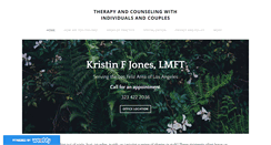 Desktop Screenshot of kristinfjonestherapy.com